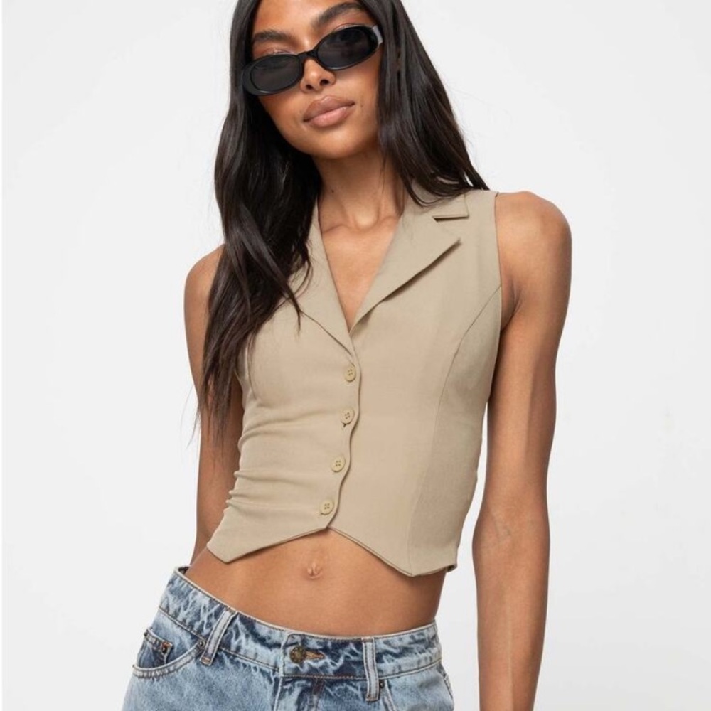 Princess Polly Almer Vest Taupe